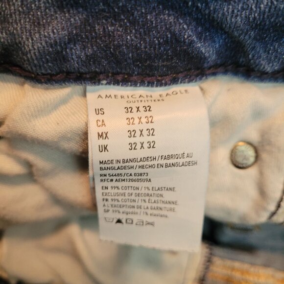 American Eagle Jeans Mens 32x32 Measures 32x31 Next Level Athletic Skinny - Picture 6 of 11